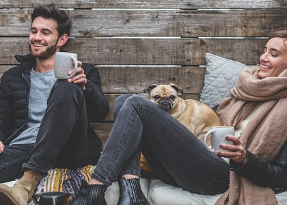 owner with pet